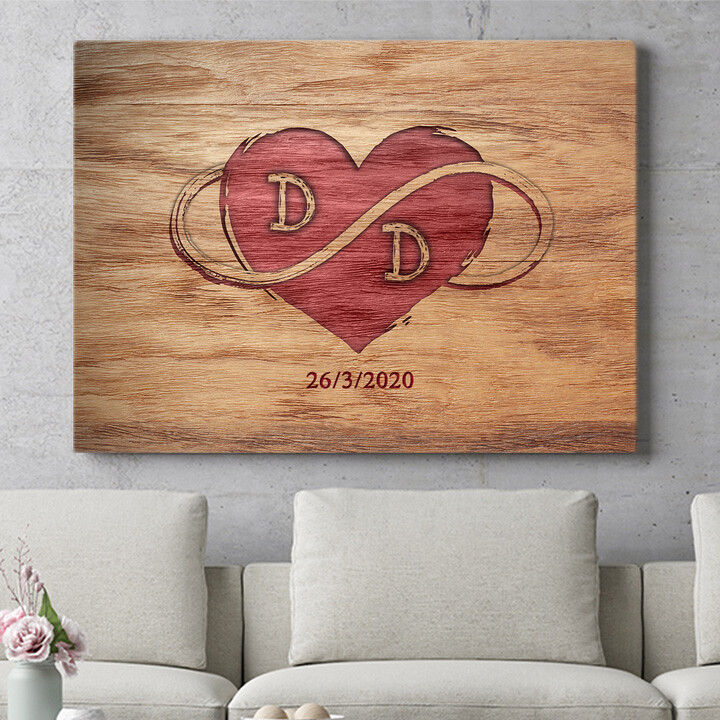 Personalized mural Engraved On The Heart