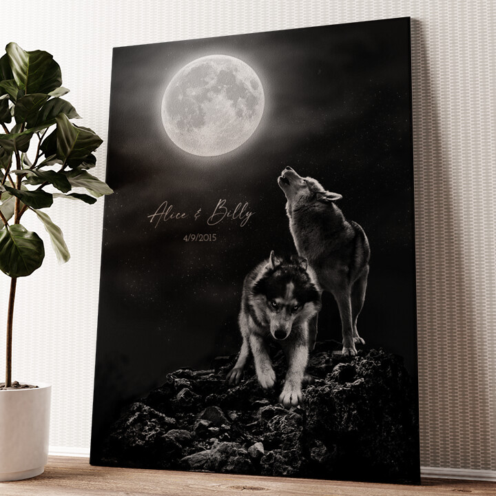 Personalized canvas print Wolf Life