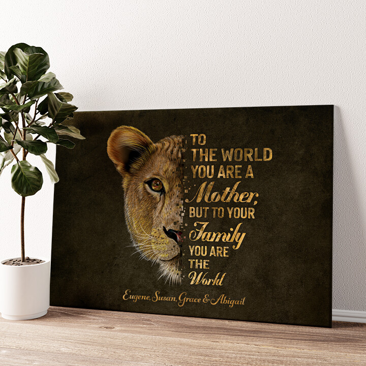 Personalized canvas print Family Protector