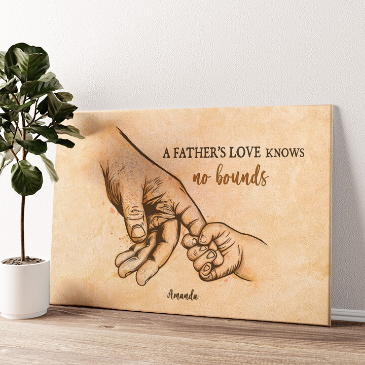 Personalized canvas print Father's love
