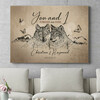 Personalized mural Wolves Romance