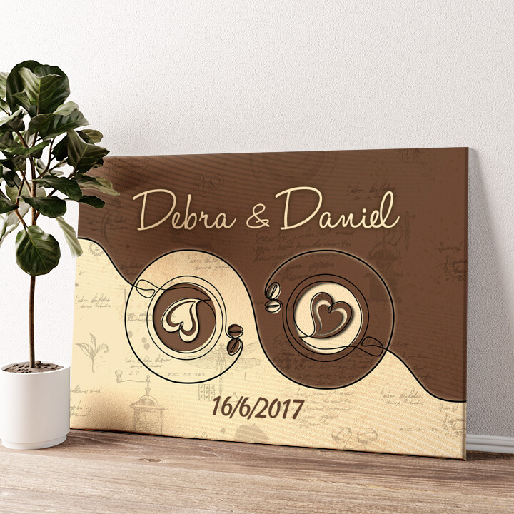Personalized canvas print Coffee For Two