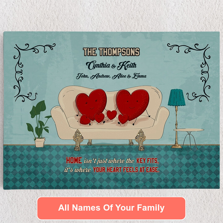 Personalized Canvas Home With Heart