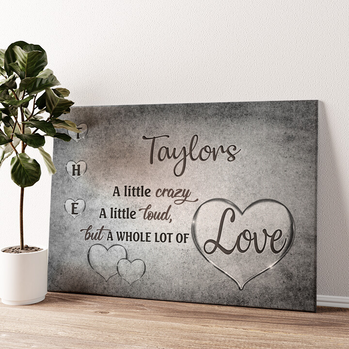 Personalized canvas print Family Love