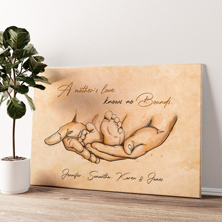 Personalized canvas print Protective Love