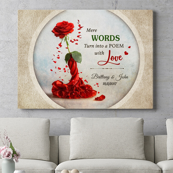 Personalized mural Rose For Two