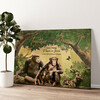 Personalized canvas print Monkey family