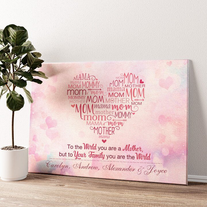Personalized canvas print Mama's Familie