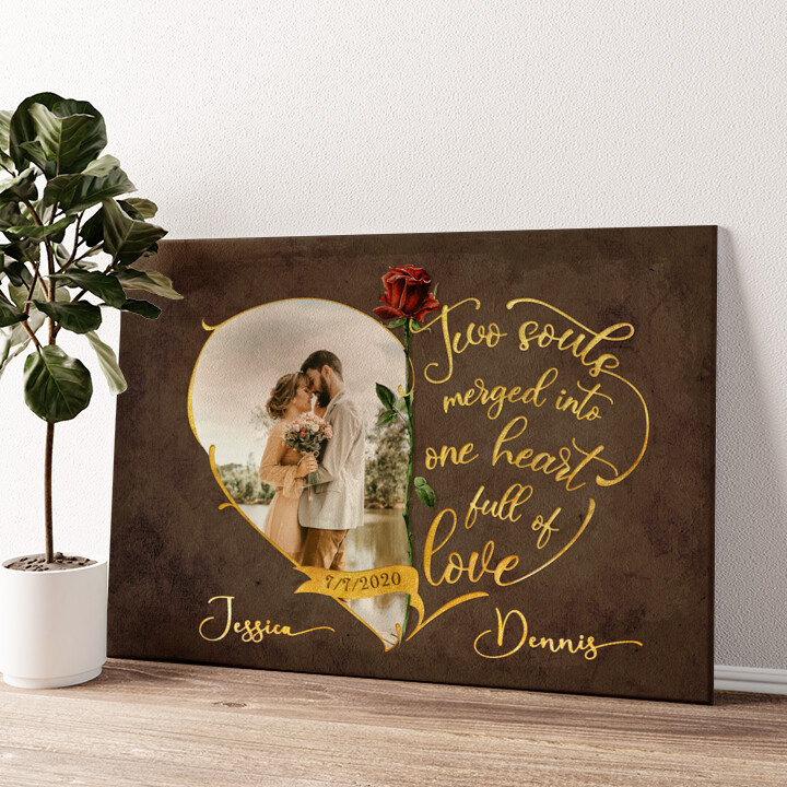 Personalized canvas print Inseparable Love