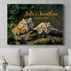 Personalized mural Tiger Couple