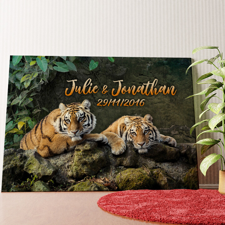 Tiger Couple Personalized mural