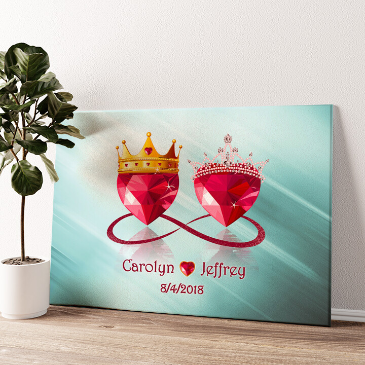 Personalized canvas print Royal Love