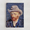 Personalized Canvas Self-Portrait With Grey Felt Hat