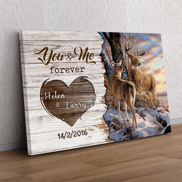 Personalized gift Deer Couple