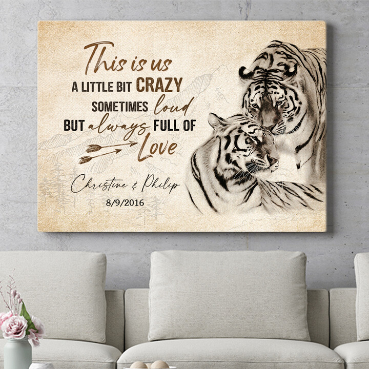 Personalized mural Tiger Love
