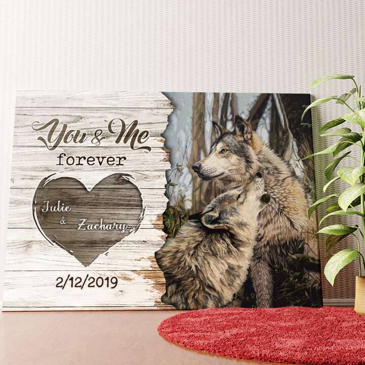 Wolf Pair Personalized mural