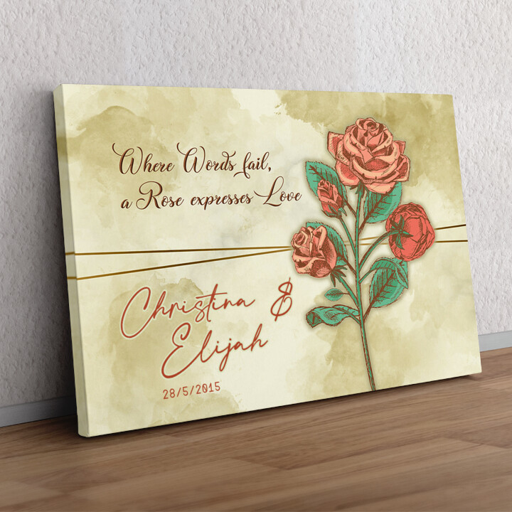Personalized gift Love Rose