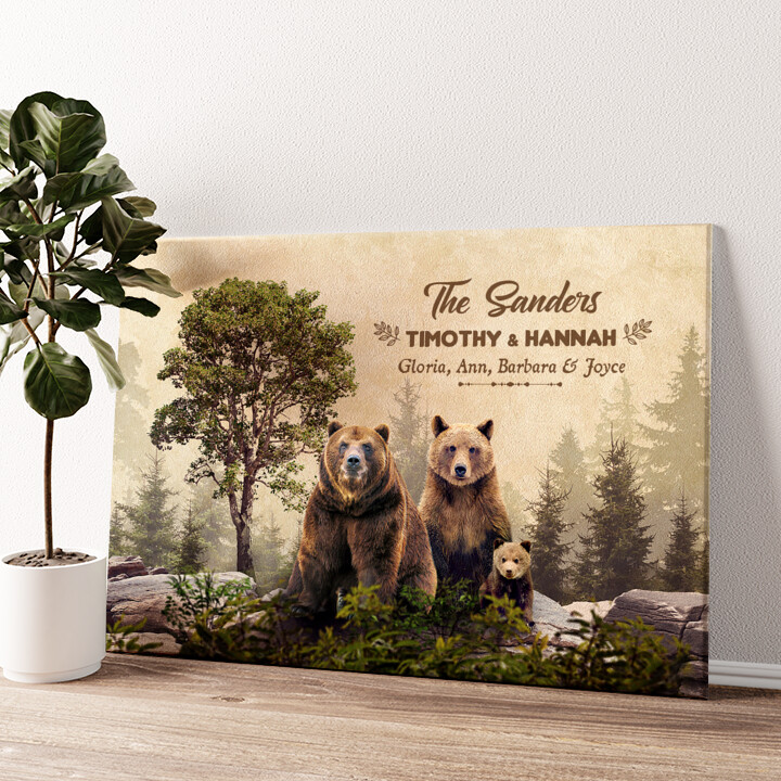 Personalized canvas print Beren Family