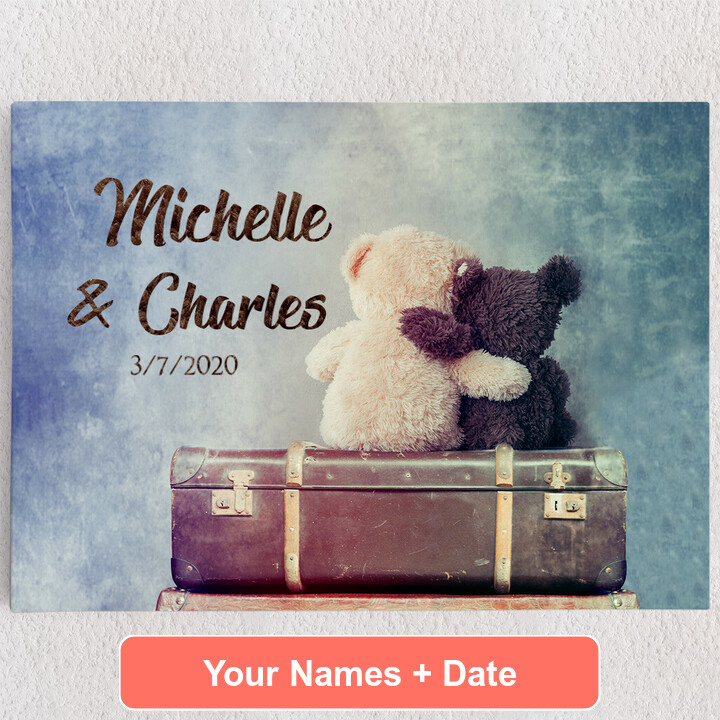 Personalized Canvas Teddy Bears