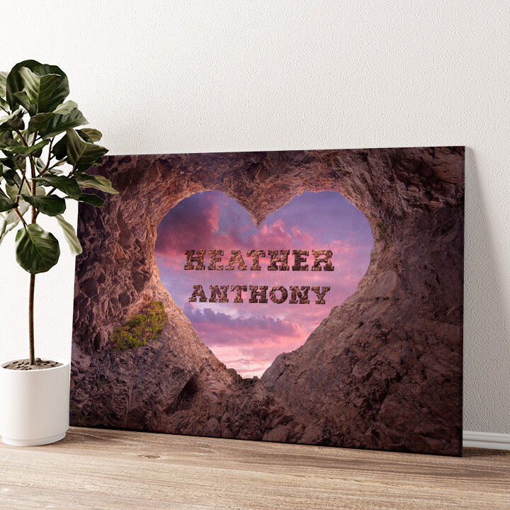 Personalized canvas print Rock-solid Love