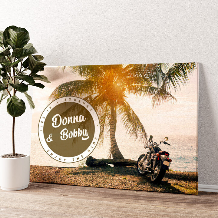 Personalized canvas print Motor Love