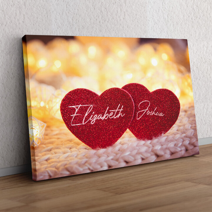 Personalized gift Couple Hearts