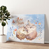 Personalized canvas print Cuddly Owls
