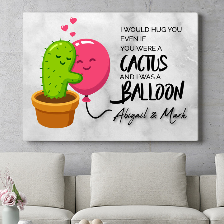 Personalized mural Cactus Balloons