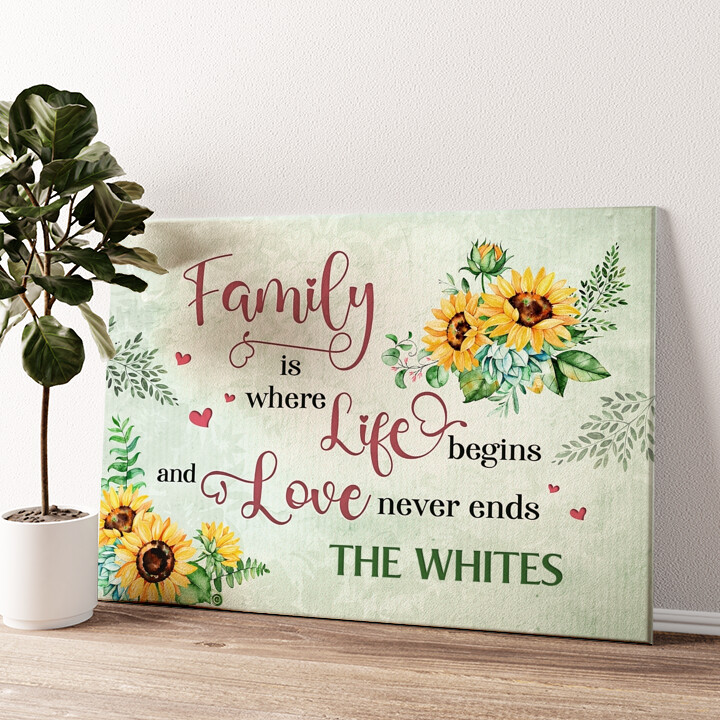 Personalized canvas print Love & Life