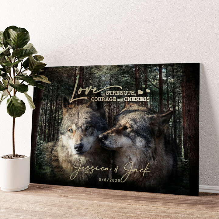 Personalized canvas print Strength & Courage