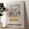 Personalized canvas print Grandpa  Has A Heart Of Gold