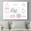 Personalized mural Baby Canvas Rabbit