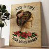 Personalized canvas print The Girl Who Loves Books