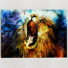 Personalized Canvas Lion Abstract