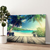 Personalized canvas print Caribbean Beach