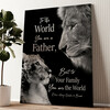 Personalized canvas print Lion Father