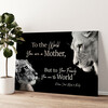 Personalized canvas print Lion Mother (landscape Format)