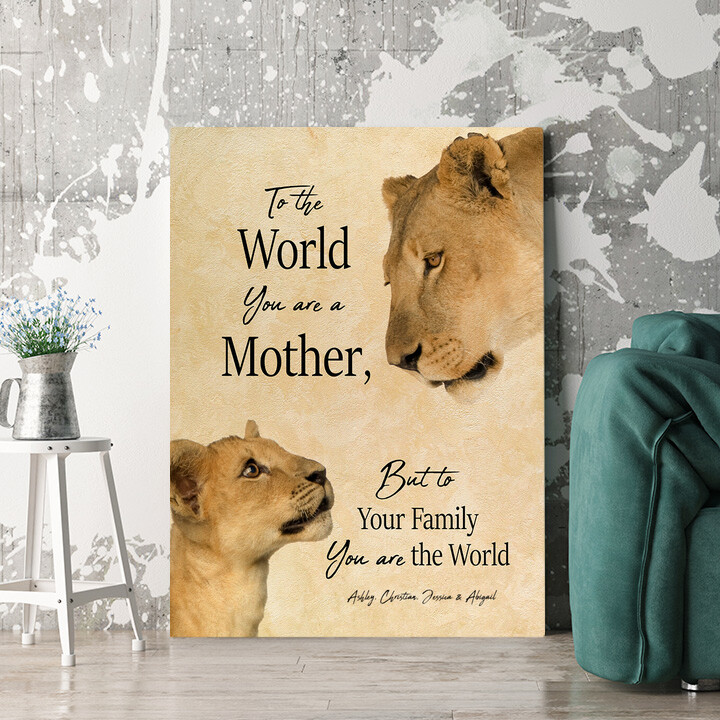 Personalized mural Lion Mother 2