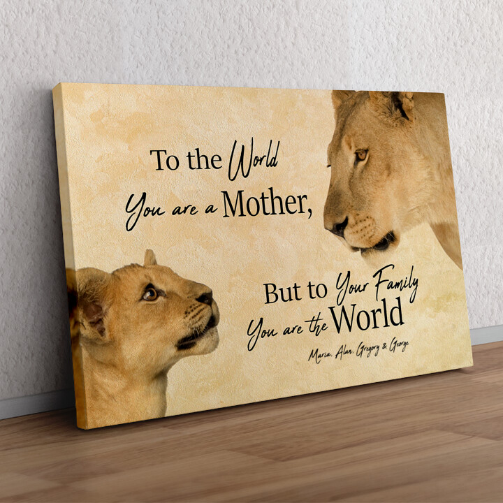 Personalized gift Lions Mother 2 (landscape Format)