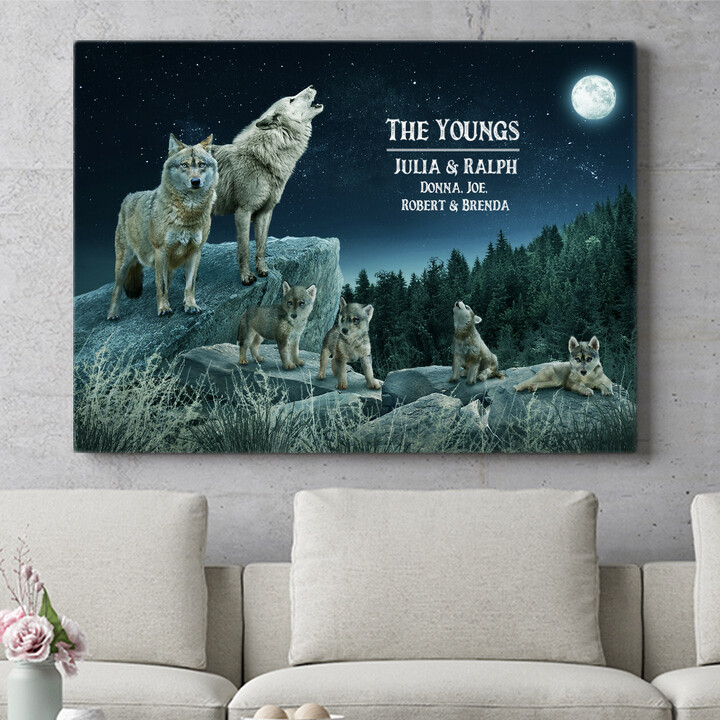 Personalized mural Wolf Pack