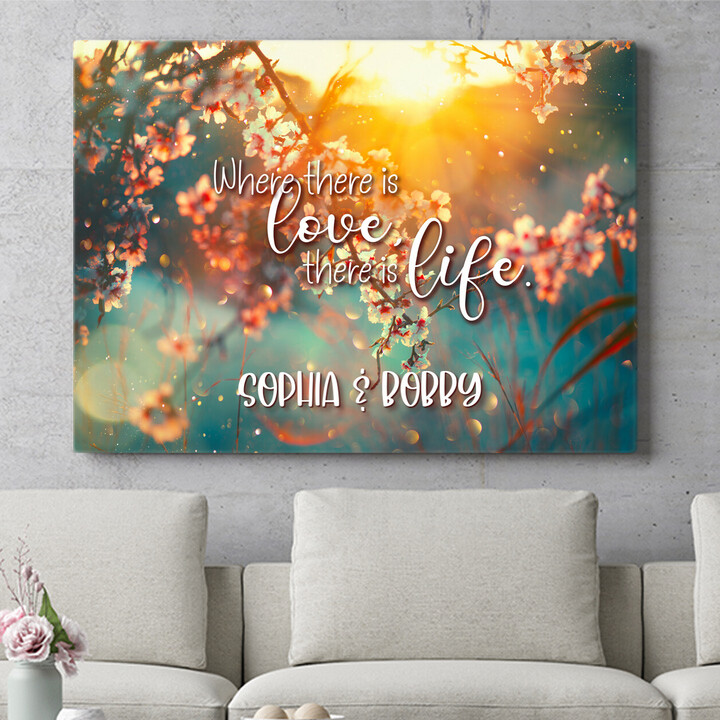 Personalized mural Blooming Love