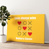 Personalized canvas print Tic Tac Love