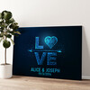 Personalized canvas print Love Squared