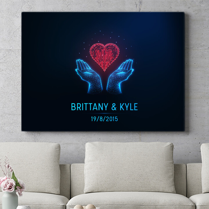 Personalized mural Love In Your Hands