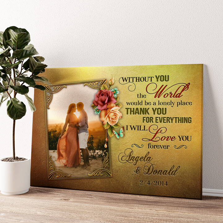 Personalized canvas print Eternal Love 