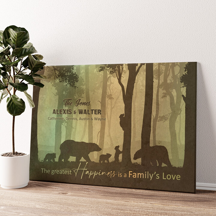 Personalized canvas print Love Of A Family