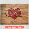 Personalized Canvas Engraved On The Heart