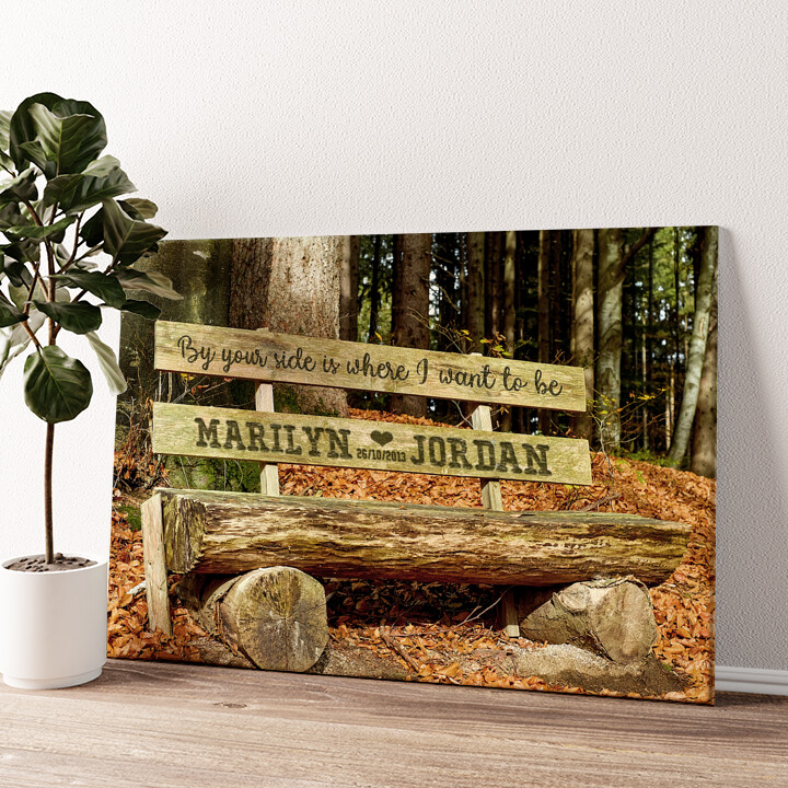 Personalized canvas print By Your Side