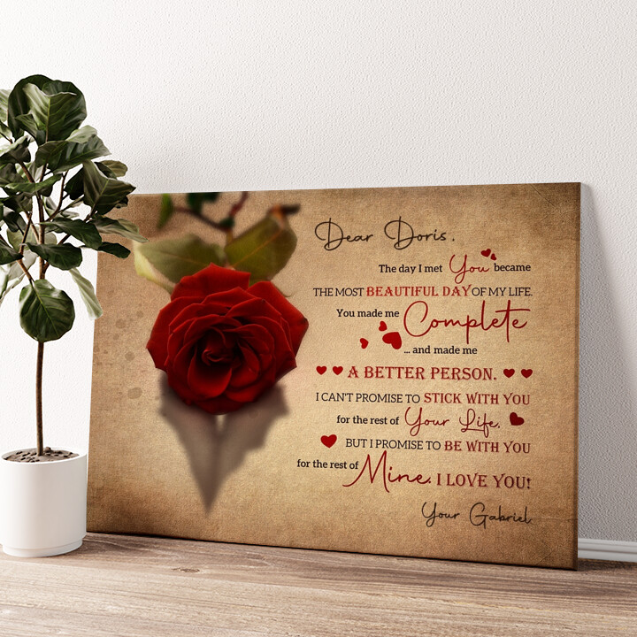 Personalized canvas print In Love With You