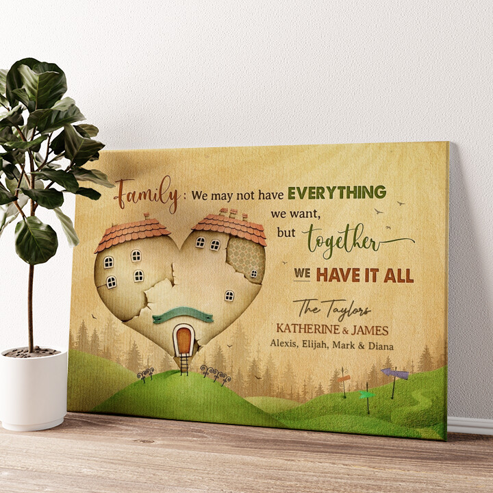 Personalized canvas print All We Need